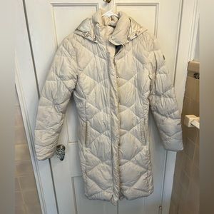 Long White North Face Parka